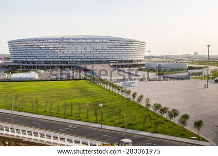 BAKU, AZERBAIJAN -?? May 10 2015: Baku National Stadium on May 20 2015. Baku will host first European Games in 2015
