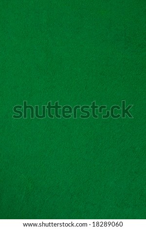 Green poker table. Nice for background. Top view.