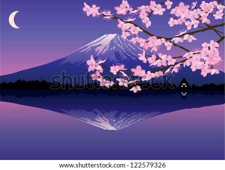 Mount Fuji Art Vector | Download Free Vector Art | Free-Vectors