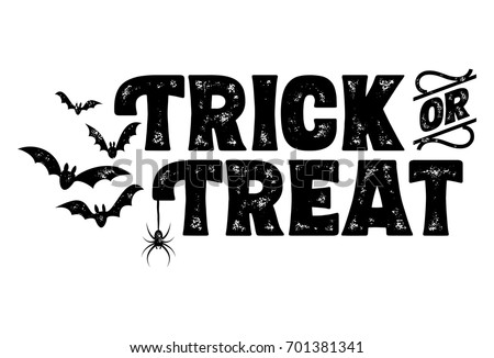 Trick or Treat Text Banner, Vector ストックフォト © 