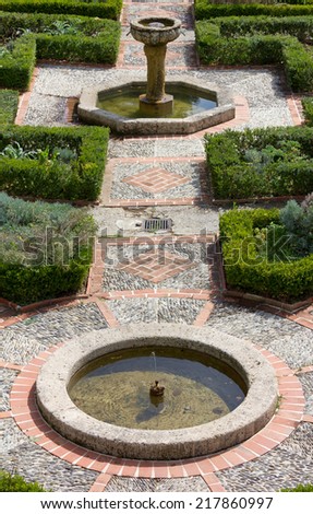 View of the Garden of the Cimiez Monastery in Nice, France