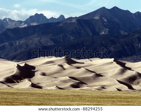 Sand and mountains at Great Sand Dunes National Park in Colorado