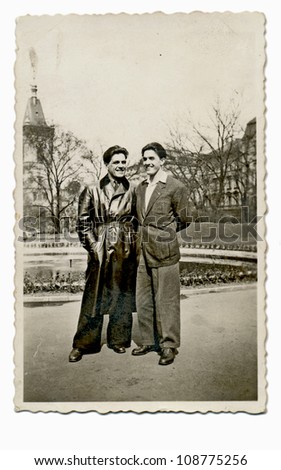 PRAGUE, CZECHOSLOVAK REPUBLIC, CIRCA 1955 - two young young men - circa 1955