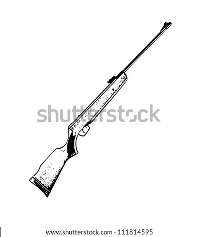 Hunting Modern Rifle Vector Isolated On White Background - Vector ...