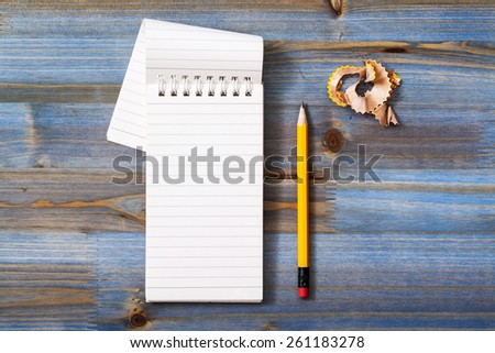 Notebook on desk