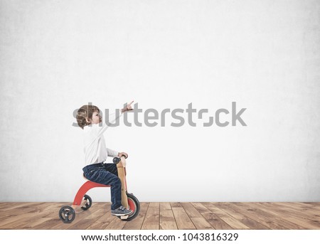 Similar – Image, Stock Photo boy in the room with sunrays through window