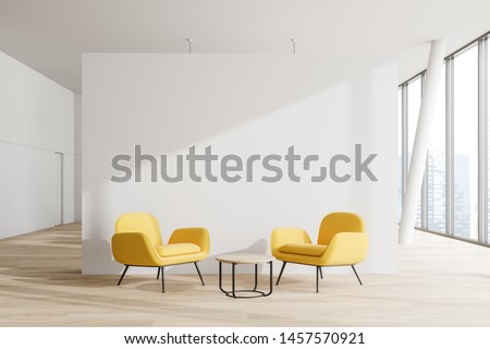 Similar – Image, Stock Photo Two chairs, two windows, one heater