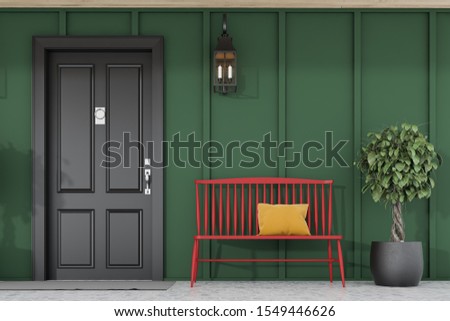 Similar – Image, Stock Photo Modern door with stylish metal knob in flat