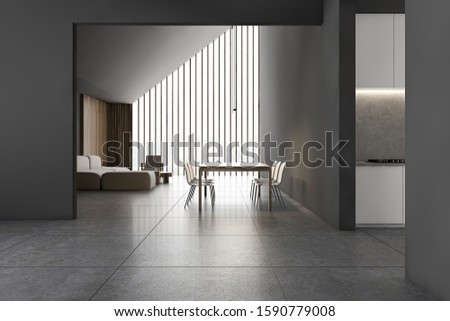 Similar – Image, Stock Photo Attic with chair and wicker baskets