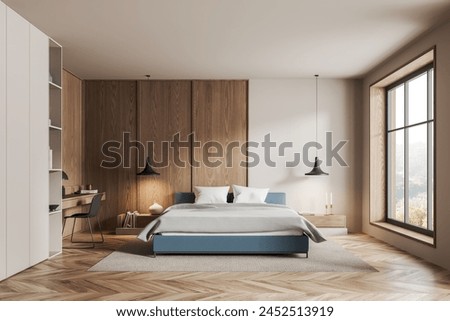 Similar – Foto Bild Modernes Schlafzimmer Interieur mit Bett gegen Tür im Hotel