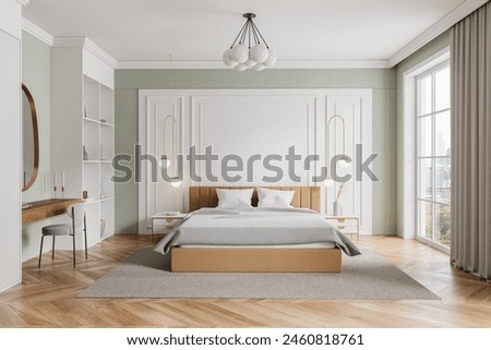 Similar – Foto Bild Modernes Schlafzimmer Interieur mit Bett gegen Tür im Hotel