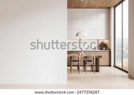 Similar – Image, Stock Photo Modern apartment with window view of city