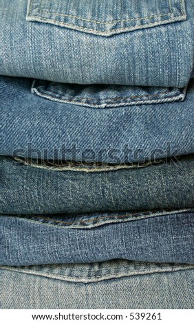 a pile of jeans