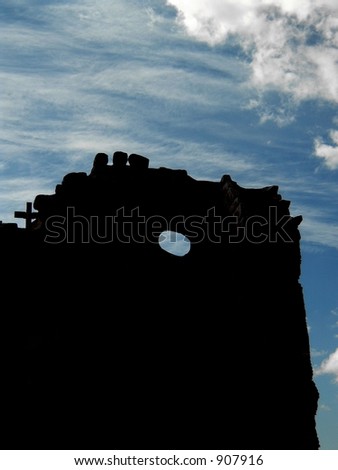 silhouette of ruins in Old Panama City
