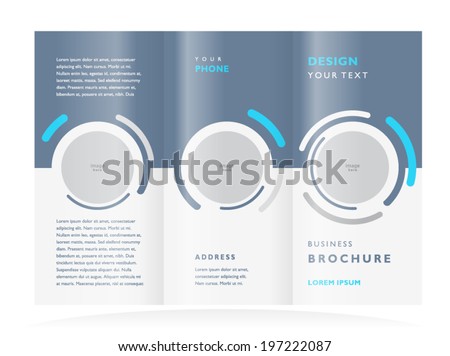 brochure design template element circle, frame for image