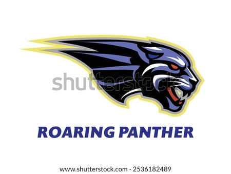 Fearless Panther. Roaring Predator. Roaring Panther. Panther head. Roaring fang face. Combine with text