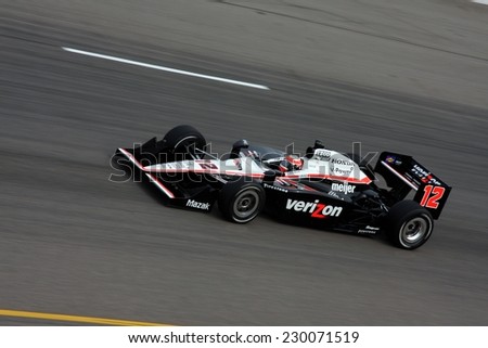 Newton Iowa, USA - June 24, 2011: Indycar Iowa Corn 250, Will Power-Australia, Verizon Team Penske, Indy racing action motorsport event.