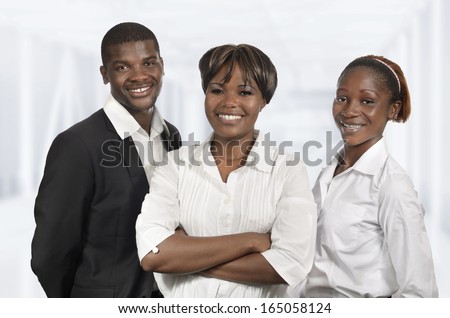 Young african business team, Studio Shot
