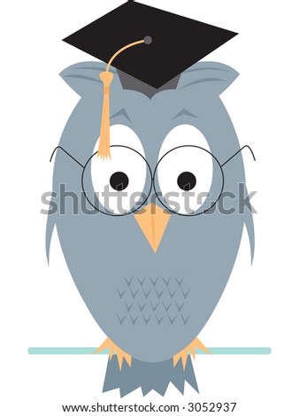 Wise Old Owl Cartoon. Fully Editable Vector Illustration - 3052937 ...