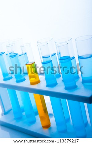 Laboratory Lab Tube in orange and blue