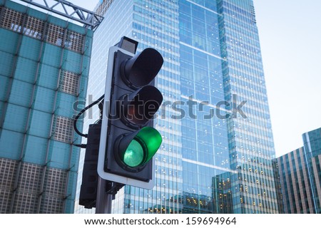 Green Traffic Light in the city