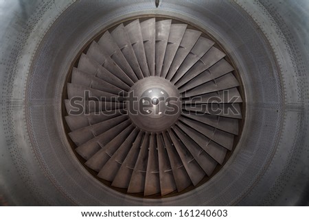 Jet Airplane Turbine engine and blades