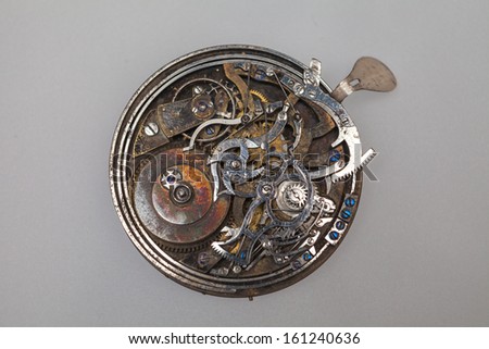 Inside Vintage Clock Machine Cog