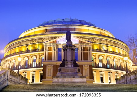 The Royal Albert Hall, Opera musical theater, in London, England, UK