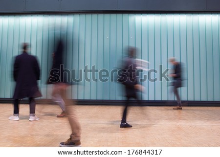 Blur Movement Business people walking in Rush Hour, London, UK