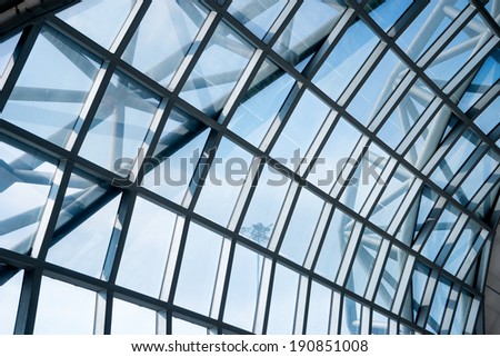 Reflection of window, a modern business futuristic interior