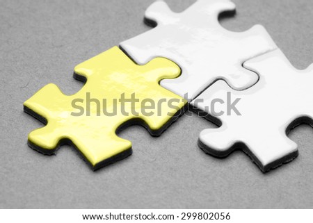 Jigsaw puzzle, business concept, leader & difference