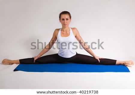 set of young attractive yoga girl doing exericise. 56 of 110