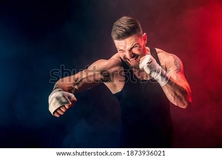 BLUE /& YELLOW THAI BOXING MUAY THAI FIGHTERS PRA JEAD