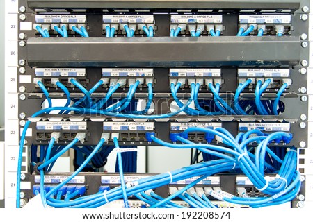 Network switch and UPT ethernet cables