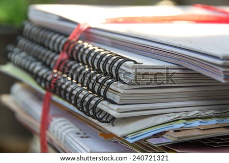 paper and book for recycle