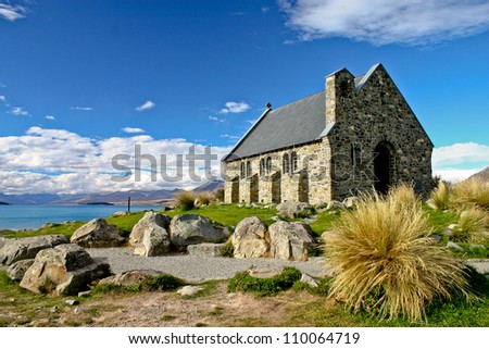 Church Of The Good Shepherd, Lake Tekapo, New Zealand Stock Photo ...