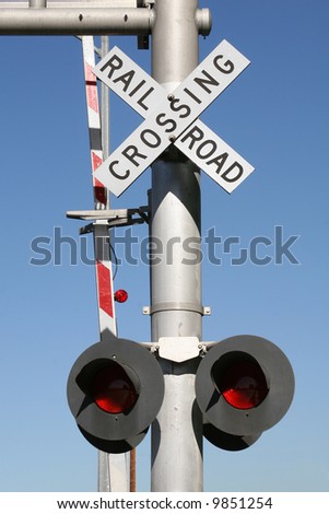 Rail cross sign