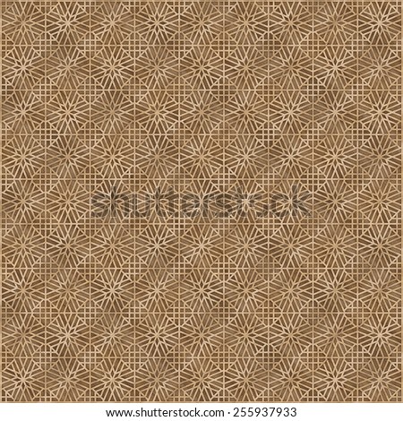 Arabesque Pattern Background in Wood Texture