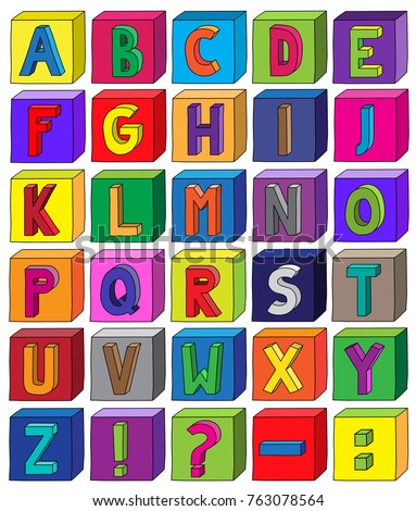 Alphabet Blocks Clipart | Free download on ClipArtMag