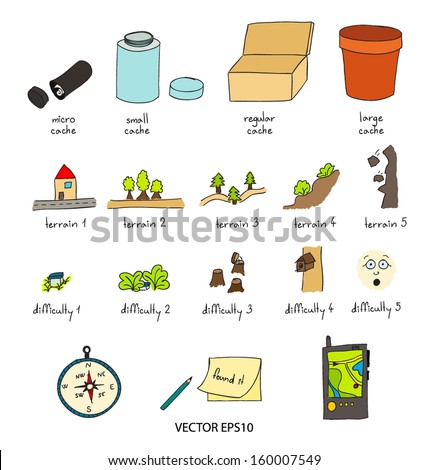 Geocaching vector set