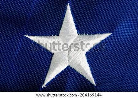 Similar – Image, Stock Photo Embroidered stars of American flag blue canton