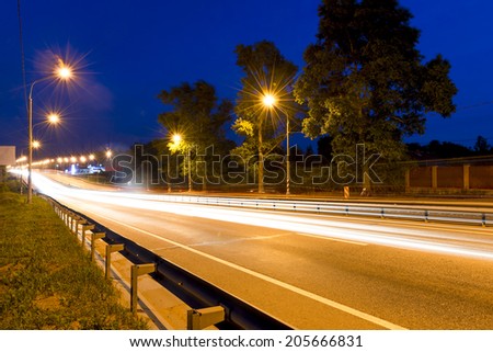 beautiful shooting moving cars at night