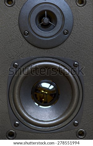audio speaker close-up in the old style