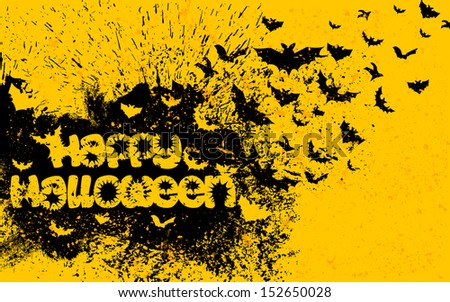 halloween celebration background with flying