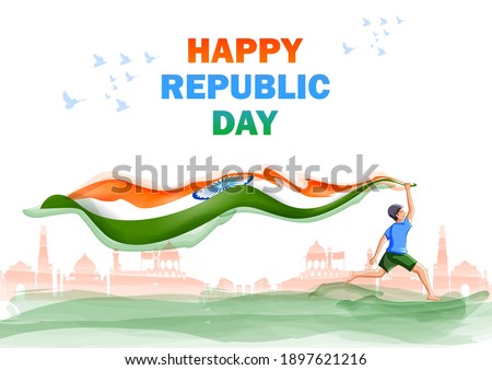 easy to edit vector illustration of Happy Republic Day of India tricolor Sale and Promotion background for 26 January advertisement