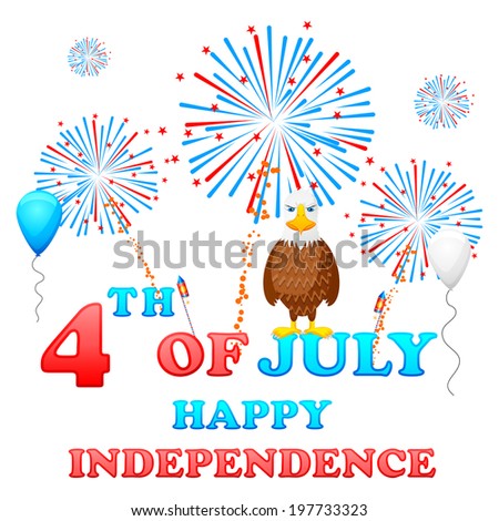 easy to edit vector illustration of 4th of July background