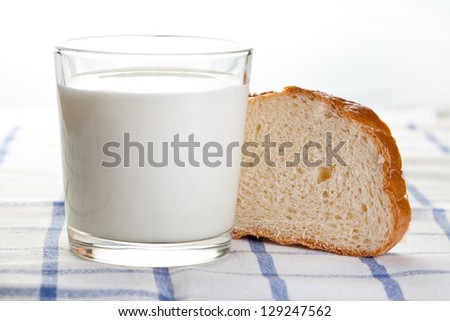 Bread and cup of milk