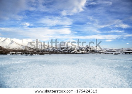 Wintry landscape from Iceland
