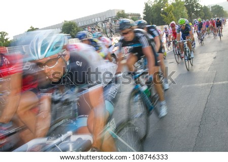 KRAKOW, POLAND - AUGUST 6: 68 Tour de Pologne, the biggest cycling event in Eastern Europe, participants of 7rd stage in Krakow, August 6, 2011 in Krakow, Poland