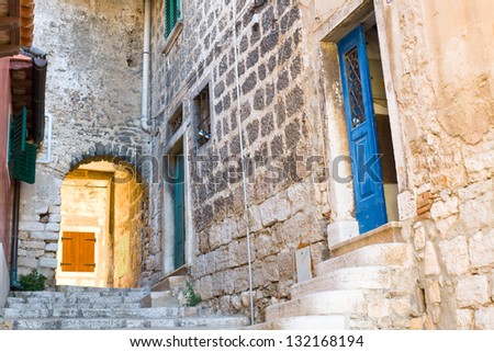 architecture of Rovinj, Croatia. Istria touristic attraction